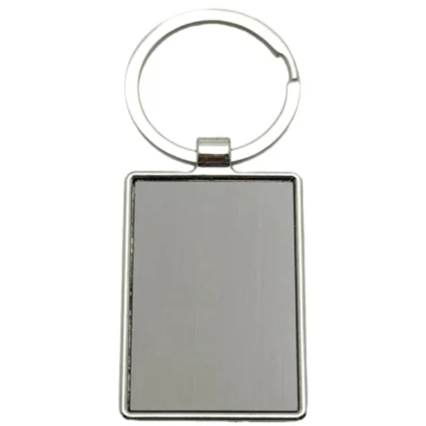 Llavero rectangular de metal con foto