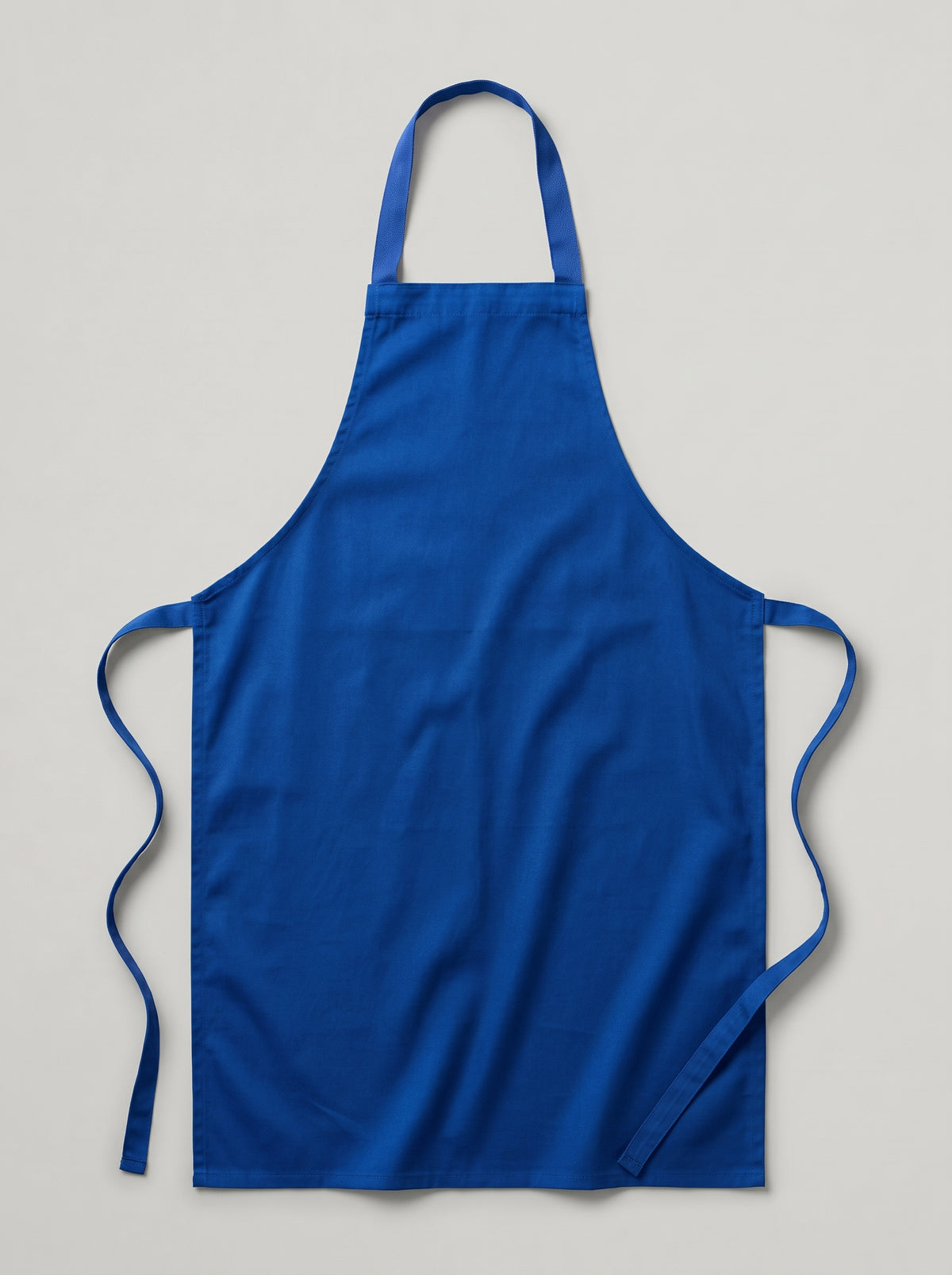 Delantal personalizado sin bolsillo en azul royal, 65x90 cm, Churuata Creativa Leganés