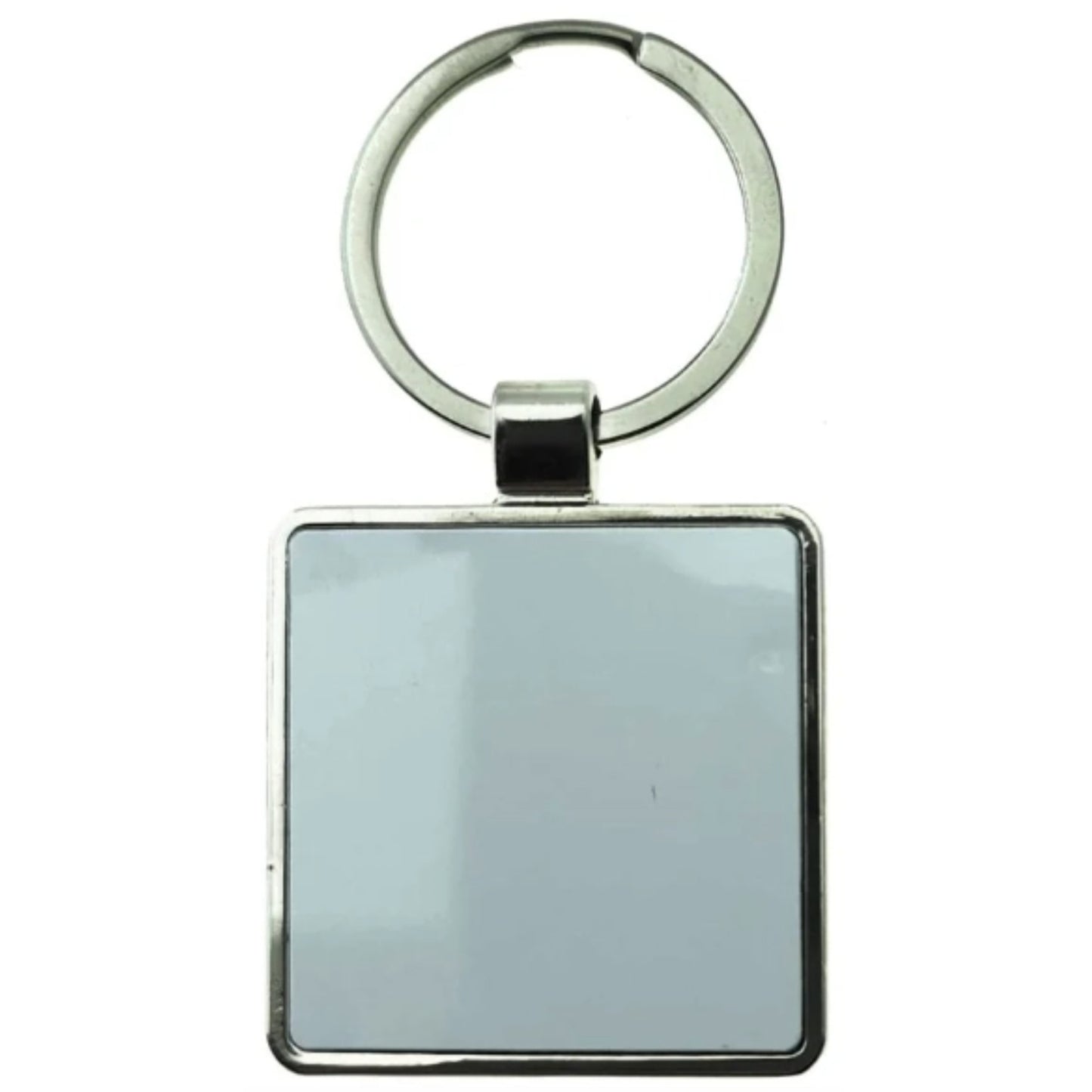 Llavero cuadrado de metal con foto