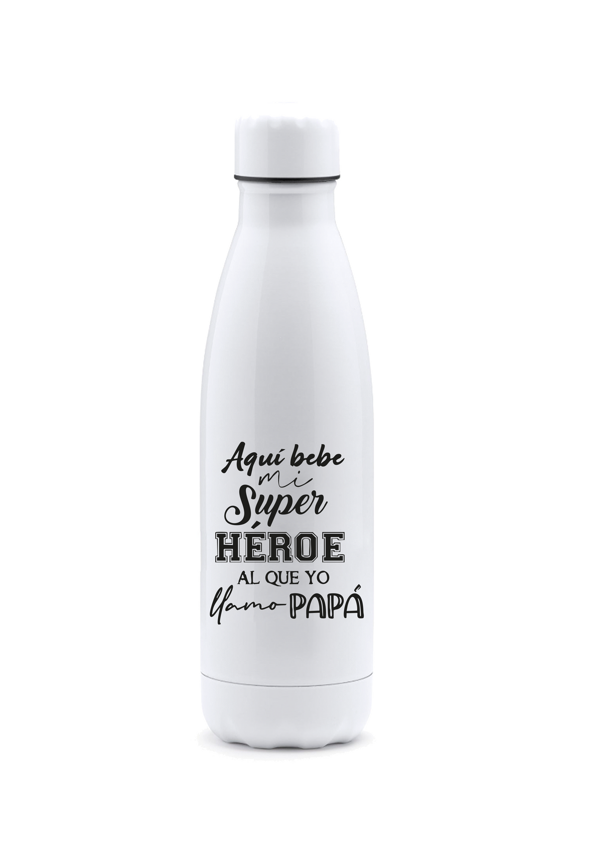 Botella "Aquí bebe mi superheroe"