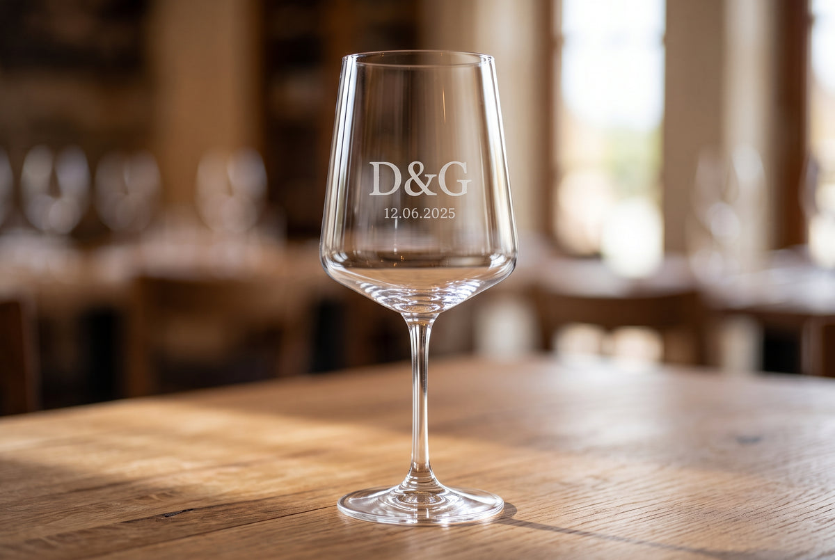 Copa recta de cristal personalizada