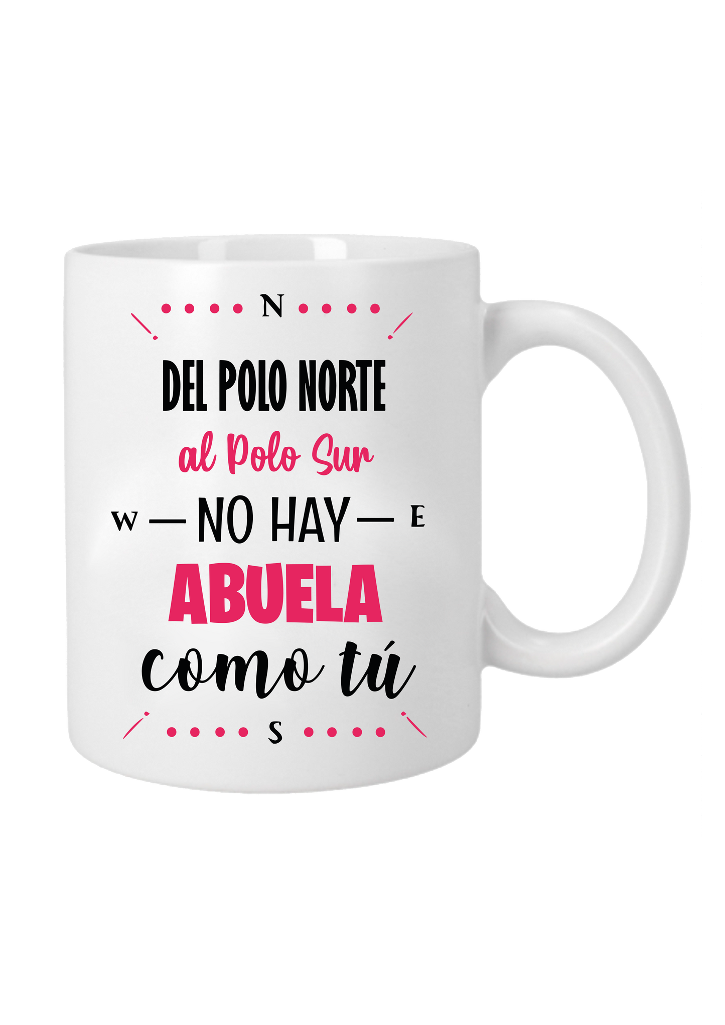 Taza "del polo norte al polo sur no hay abuela como tú"