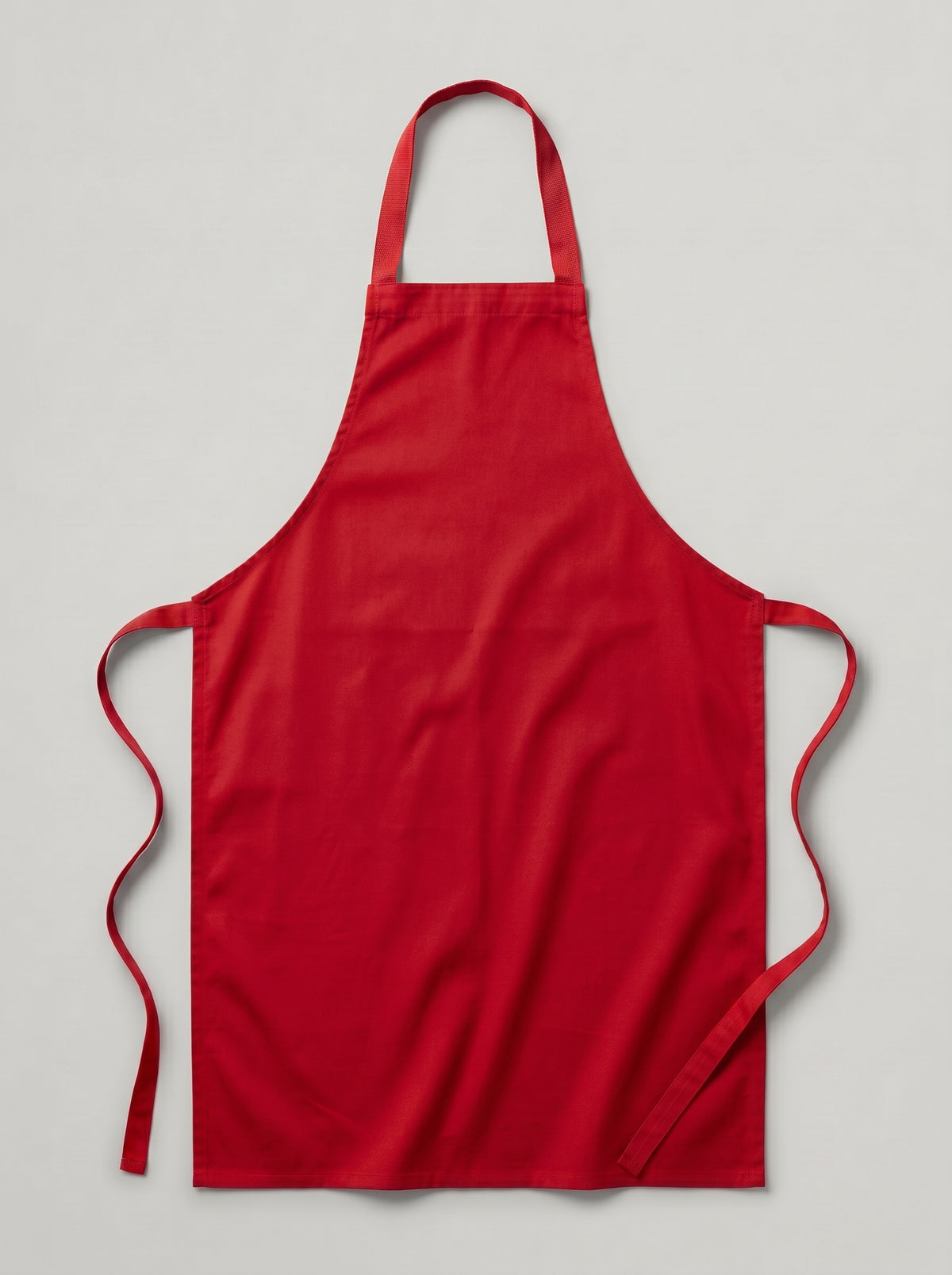 Delantal personalizado sin bolsillo en rojo, 65x90 cm, Churuata Creativa Leganés