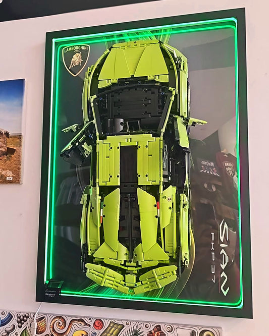 Cuadro para coches Lego Technic CON LUZ 50x70cm
