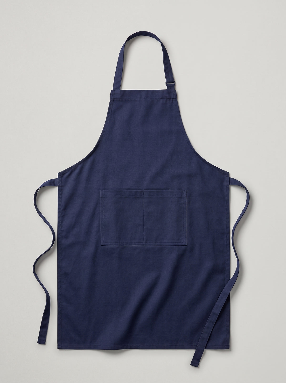 Delantal personalizado con bolsillo en azul marino, 90x75 cm