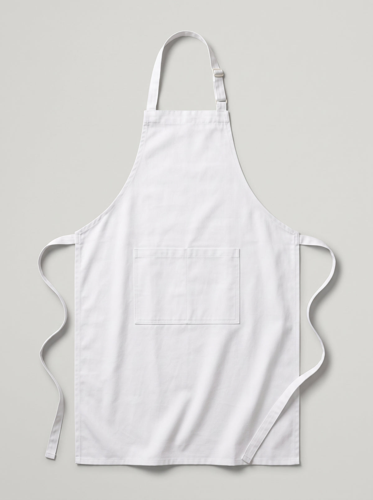 Delantal personalizado con bolsillo en blanco, 90x75 cm