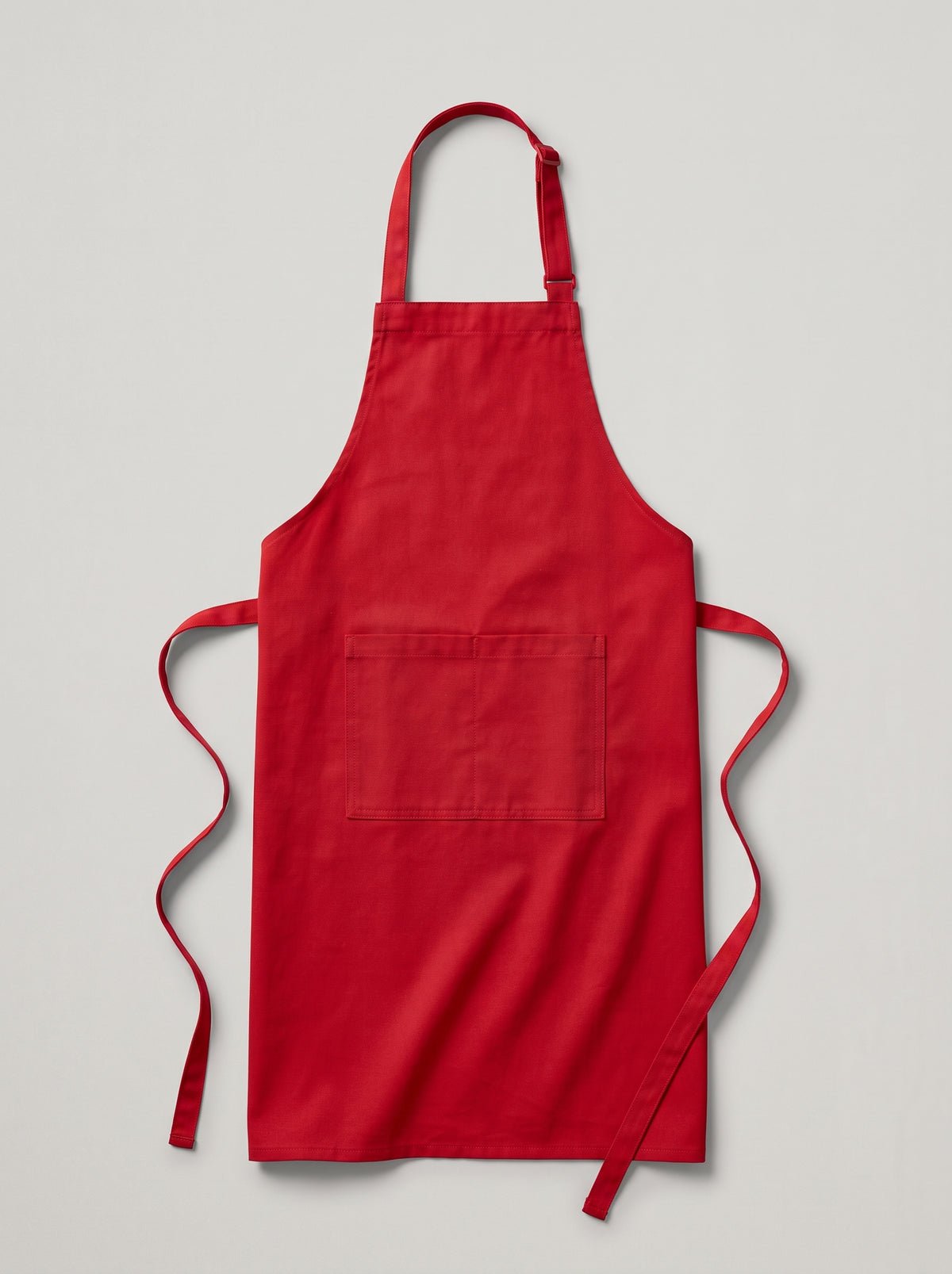 Delantal personalizado con bolsillo en rojo, 90x75 cm